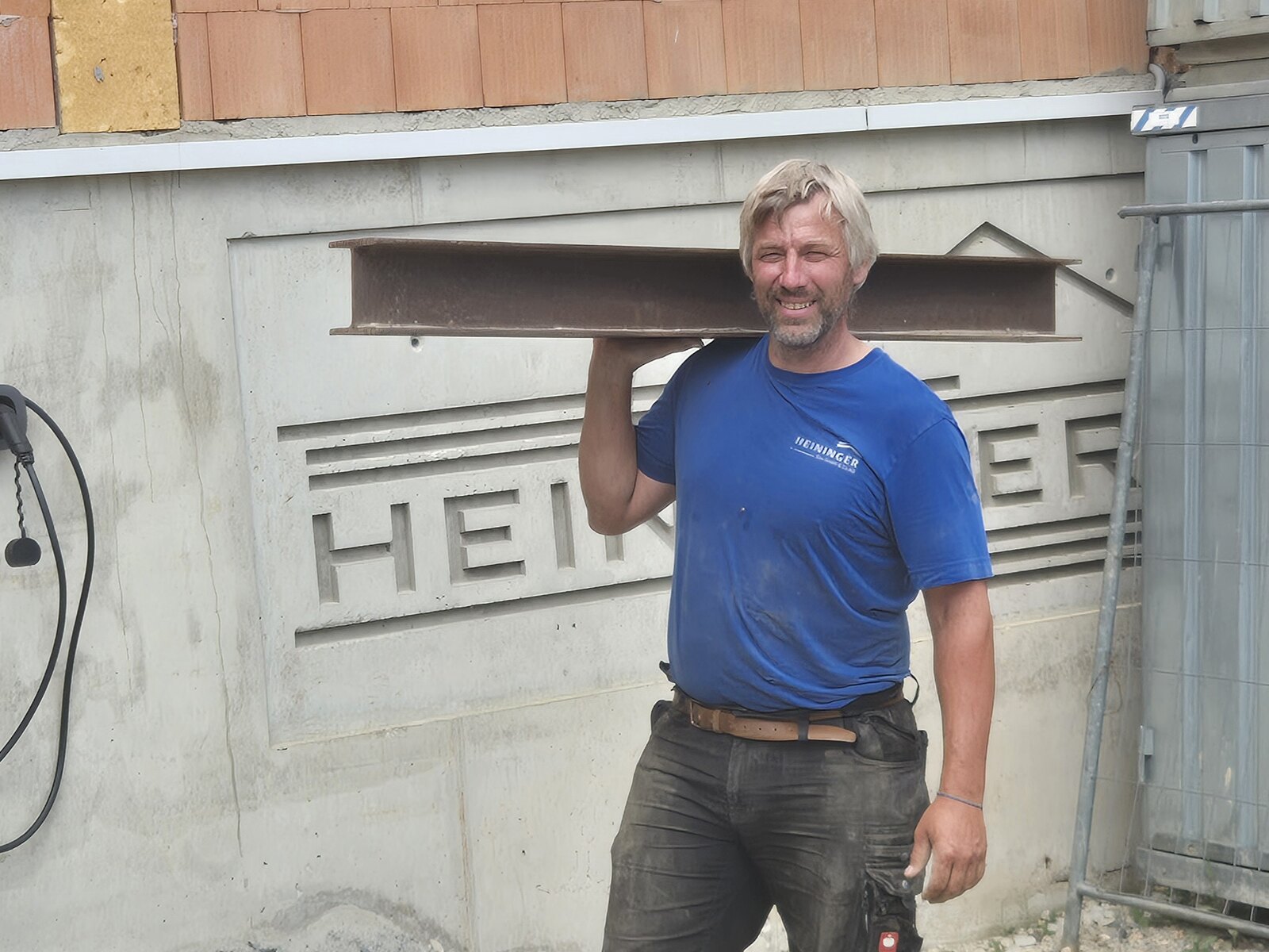 Roland Heininger auf einer Baustelle Roland Heininger auf einer Baustelle